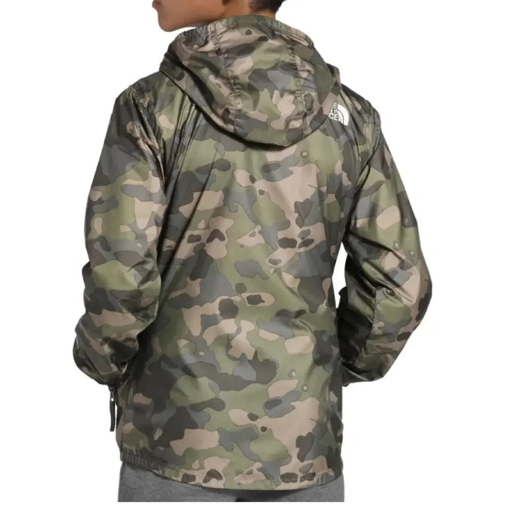 The North Face Boy’s Camo Lightweight Zip Up Windbreaker Hoodie Size Large 14/16 - Picture 2 of 9